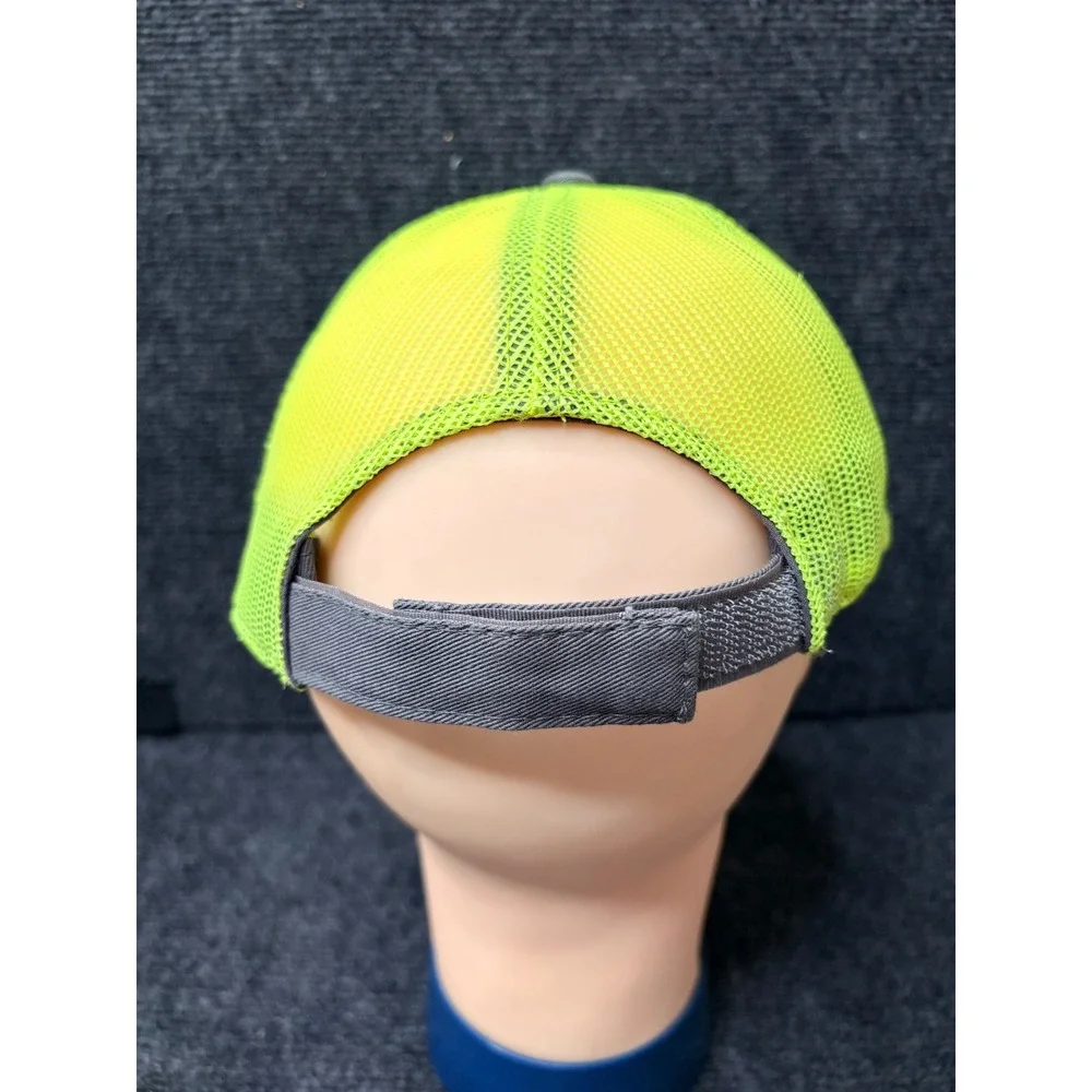 Jeep Trucker Hat Grey Neon Yellow Mesh Adjustable Embroidered Logo Cap
